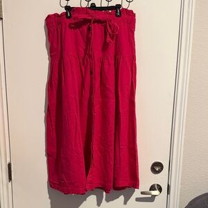 Pink Button-Down Women's Skirt